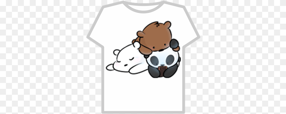 Cute We Bare Bears T Shirt Roblox We Bare Bears Kawaii, Clothing, T-shirt, Animal, Bear Png Image