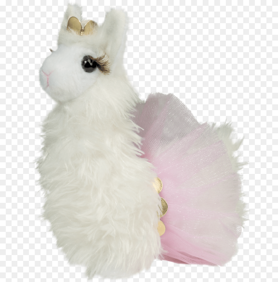 Cute White Fluffy Llama Stuffed Animal In Tutu Llama, Mammal, Rabbit, Angora, Cat Free Transparent Png