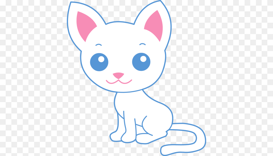 Cute White Kitty Cat Cute Cat Clip Art, Animal, Pet, Mammal Png