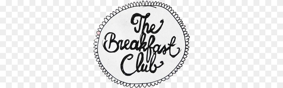 Cute White The Breakfast Club Pink Logo Calligraphy, Handwriting, Text, Birthday Cake, Cake Free Transparent Png