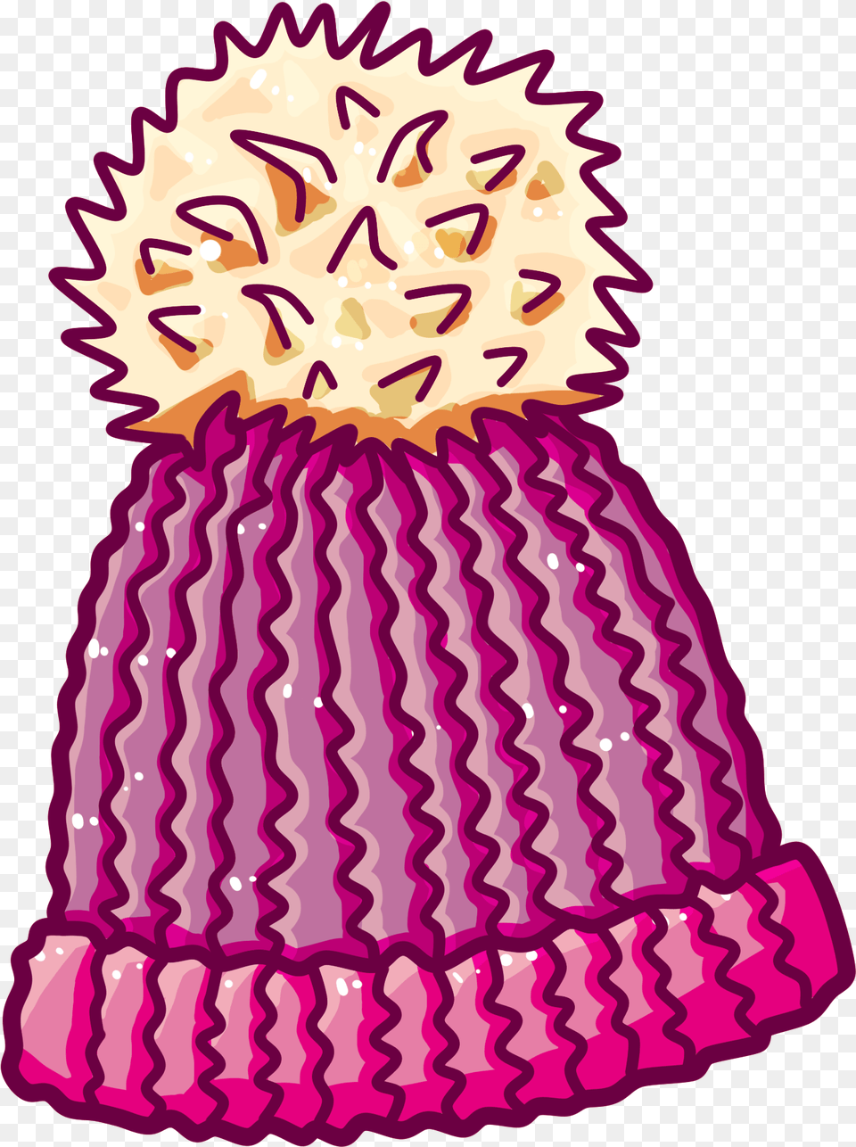Cute Winter Warm Hat And Psd Pineapple, Purple, Clothing, Food, Dessert Free Transparent Png