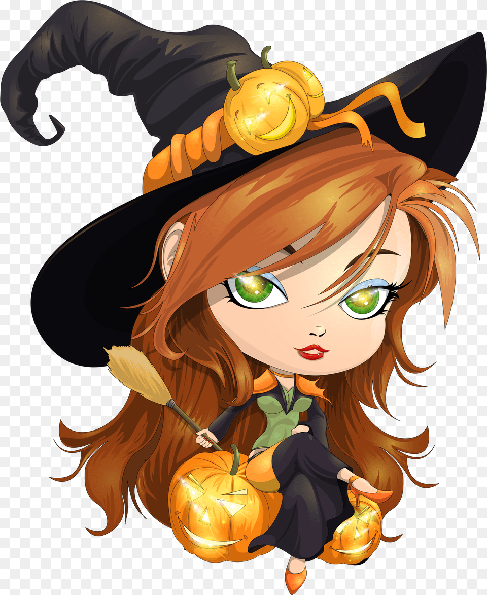 Cute Witch Clipart, Head, Person, Face, Adult Png Image