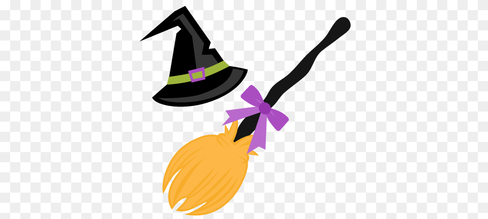 Cute Witch Hat Clipart Witch Hat Clipart, Clothing, People, Person, Broom Free Transparent Png