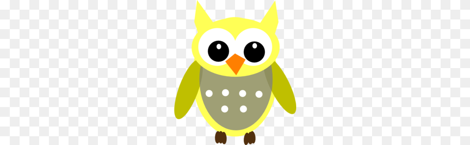 Cute Yellow Gray Owl Clip Art, Baby, Person, Animal, Bird Png Image