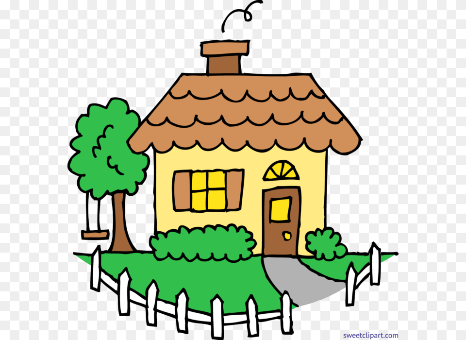 Cute Yellow House Clip Art, Architecture, Neighborhood, Housing, Building Free Png