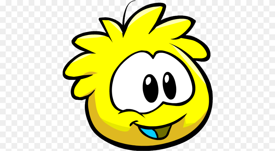 Cute Yellow Puffle Puffle, Flower, Plant Png Image