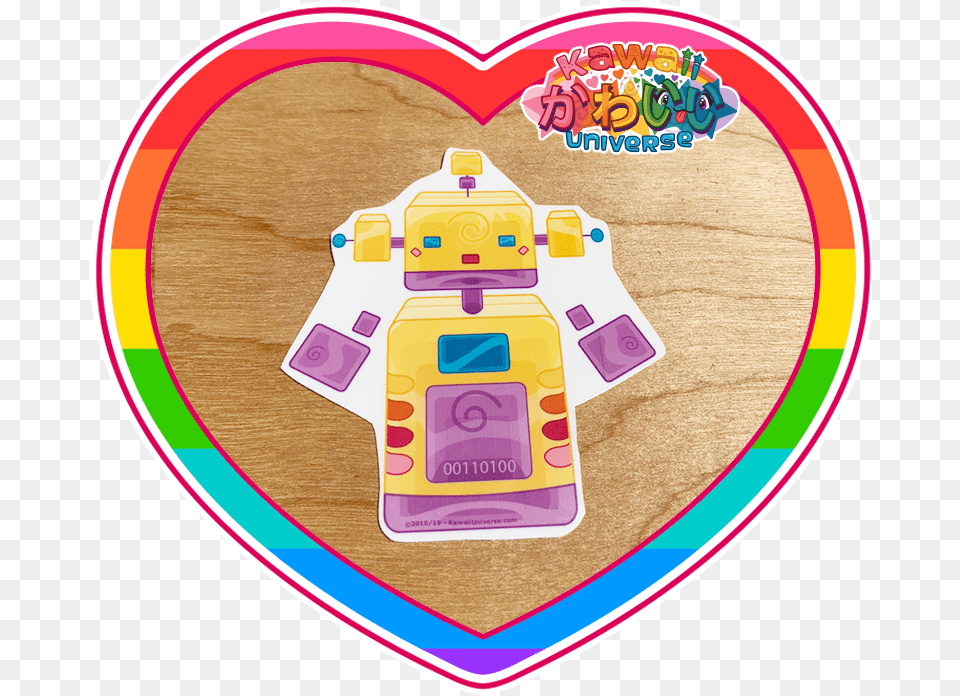 Cute Yellow Robot Sticker, Toy Png Image