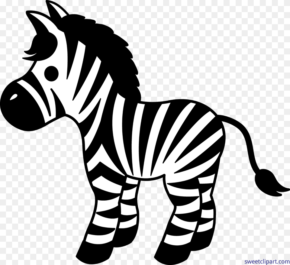 Cute Zebra Clip Art, Stencil, Animal, Wildlife, Mammal Png Image