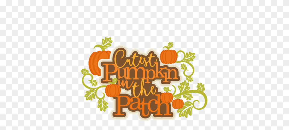 Cutest Pumpkin In The Patch Title Svg Scrapbook Cut Cute Pumpkin Patch Graphics, Art, Vegetable, Produce, Plant Png