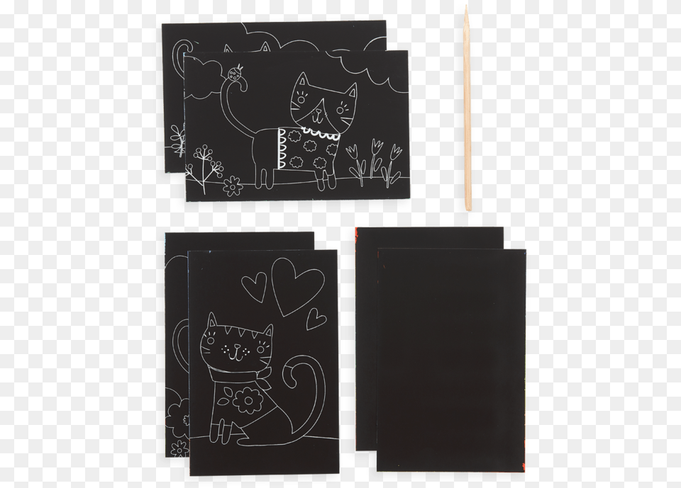 Cutie Cats Scratch And Scribble Mini Art Kit Horizontal, Blackboard Png