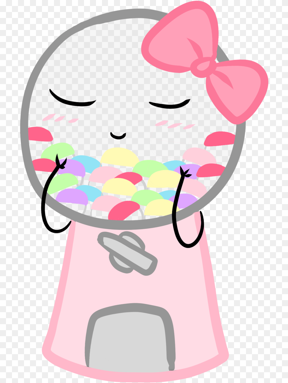 Cutie Gumball Machine Pastel Candy Pink Candy Green Kawaii Machine, Indoors, Food, Sweets, Bathroom Free Png