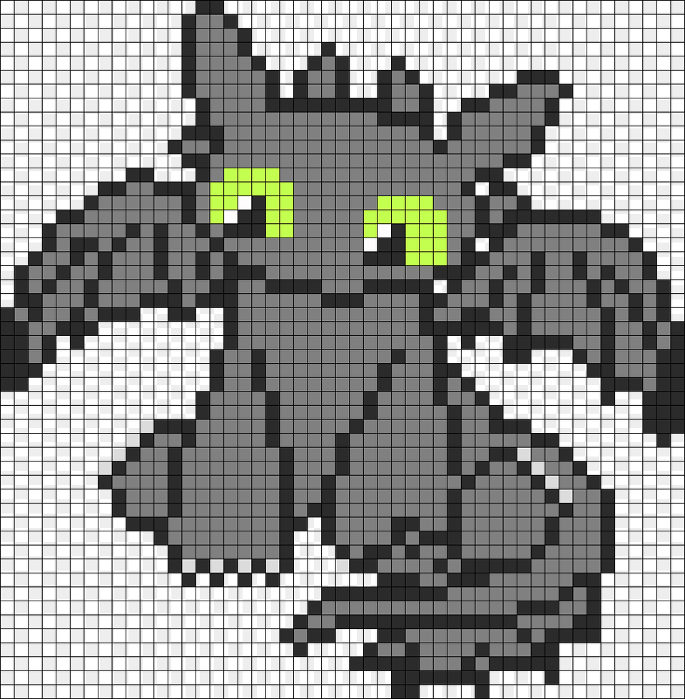 Cutie How To Train Your Dragon Toothless Perler Bead Central City Brewing Co Ltd, Art, Animal, Electronics, Hardware Free Png