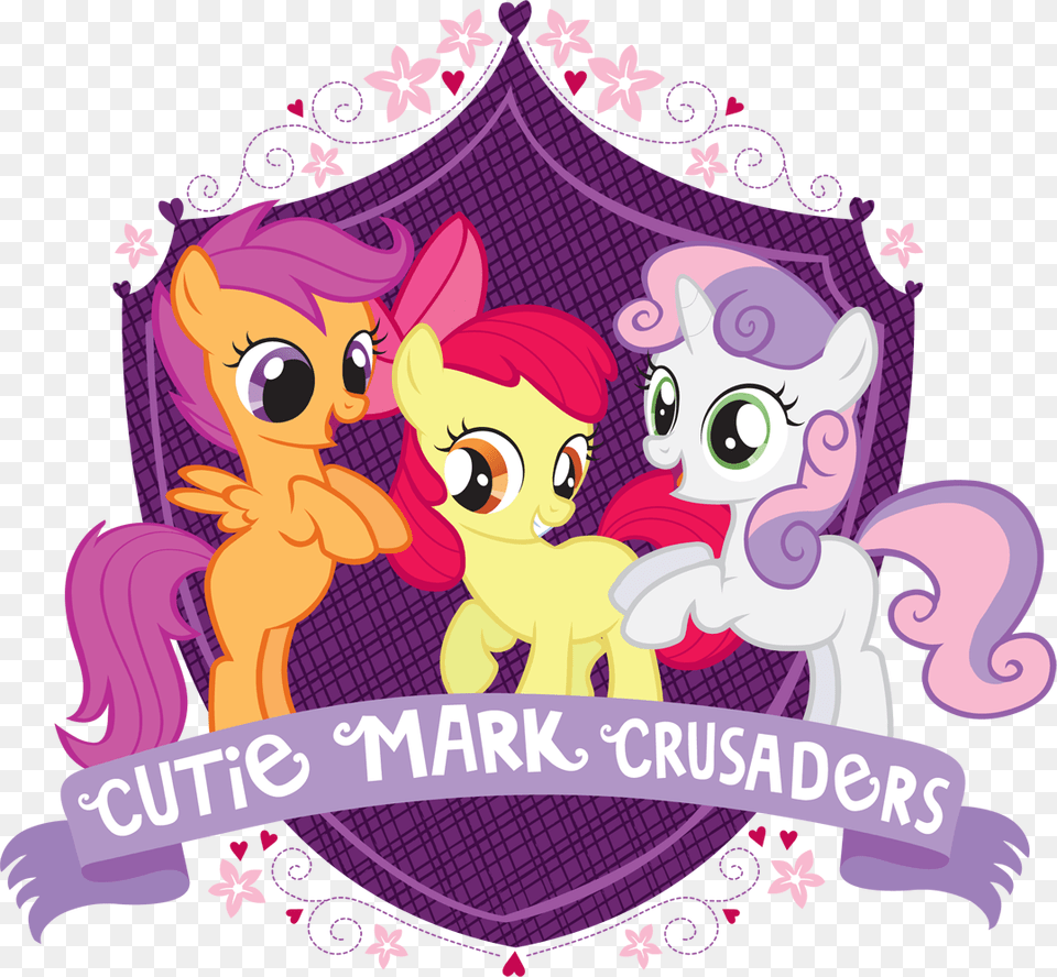 Cutie Mark Crusaders Crest Cutie Mark Crusaders Logo, Purple, Graphics, Art, Book Png Image