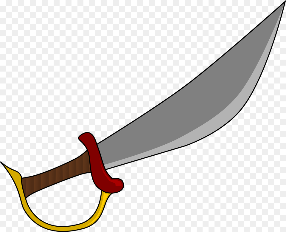 Cutlass Big Image Pirate Sword Clipart, Weapon, Blade, Dagger, Knife Png
