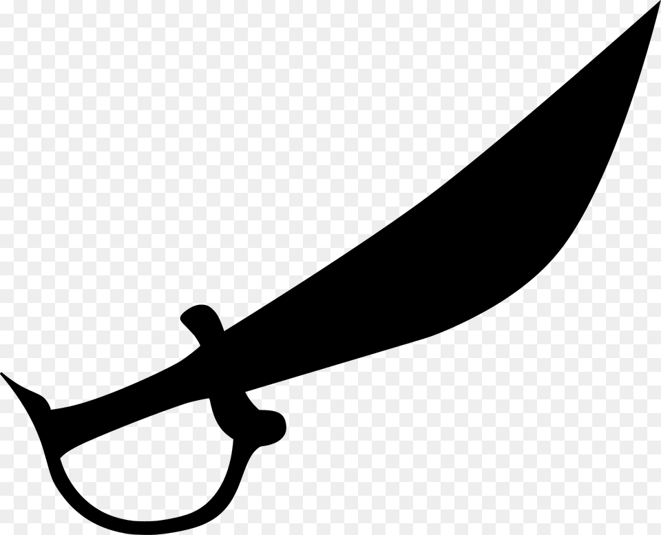 Cutlass Silhouette, Sword, Weapon, Blade, Dagger Free Transparent Png