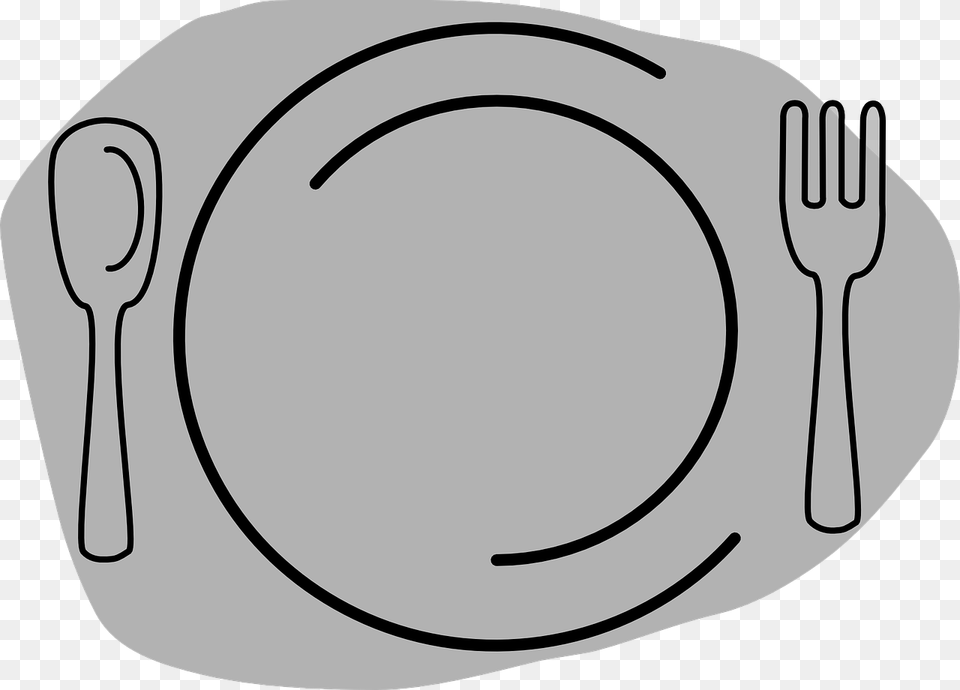 Cutlery Tools And Utensils Food And Restaurant Fork Grey Plate Clipart, Spoon, Meal Png