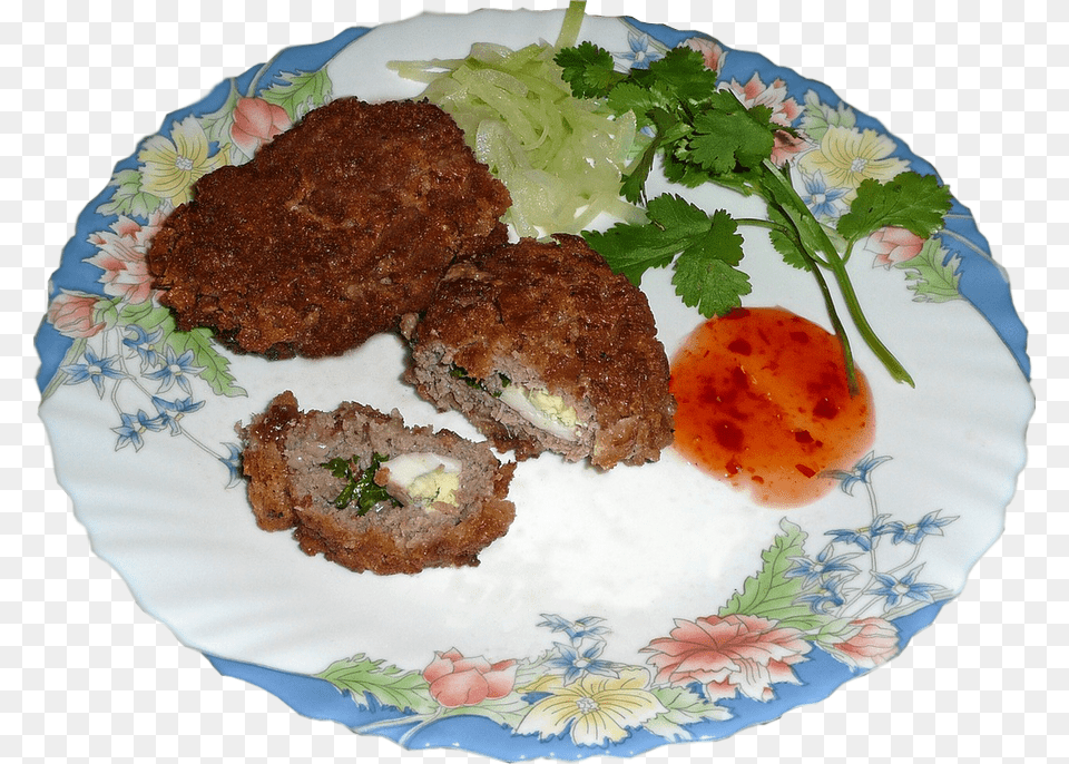 Cutlet, Food, Fritters, Food Presentation, Plate Free Png Download