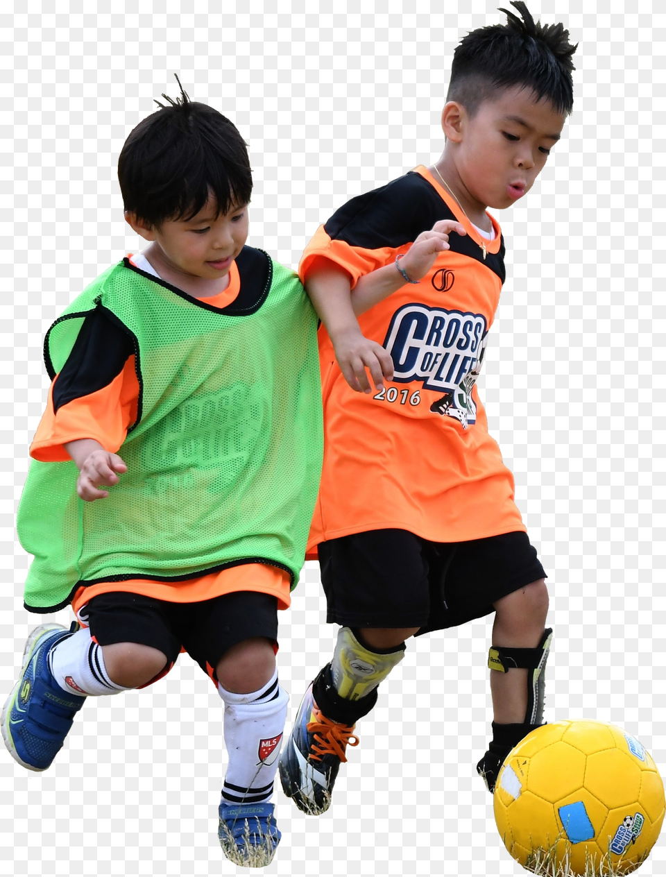 Cutout Kids Playing Football Png