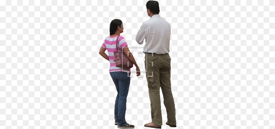 Cutout Photo Of Two Indecisive People Standing People From Behind, Plot, Chart, Clothing, Pants Png