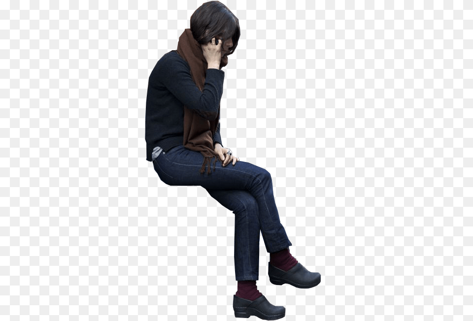 Cutout Seated Woman Seated People Cut Out, Clothing, Sitting, Person, Pants Free Transparent Png