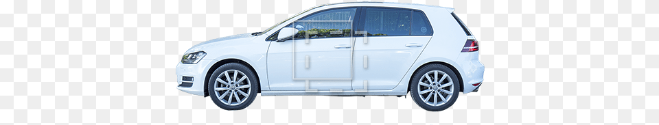 Cutout White Car From A Side View Golf 4 Z Boku, Alloy Wheel, Vehicle, Transportation, Tire Free Transparent Png