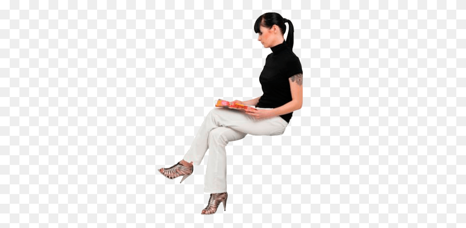 Cutout Woman Sitting Cutout People People Cutout, Person, Clothing, Footwear, Shoe Free Png