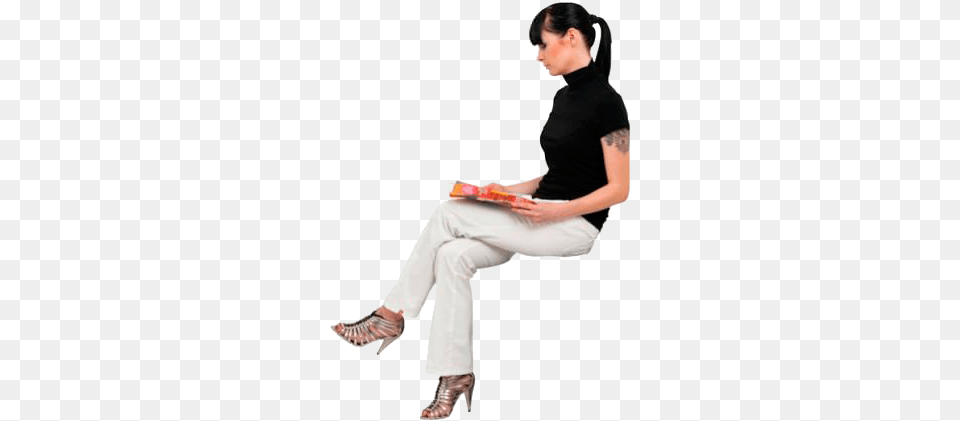 Cutout Woman Sitting People Cutout Cut Out People People Sitting Side, Clothing, Footwear, Shoe, Person Png