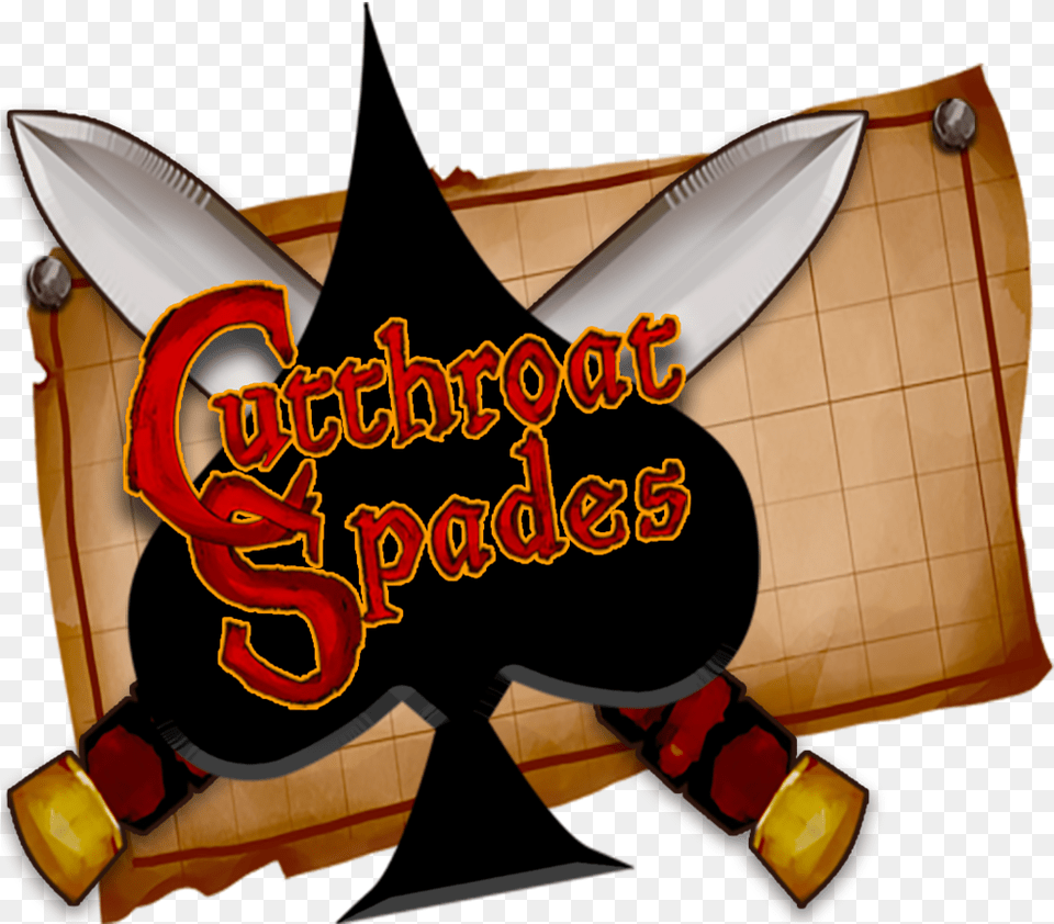 Cutthroat Spades Title, Blade, Dagger, Knife, Weapon Free Png Download