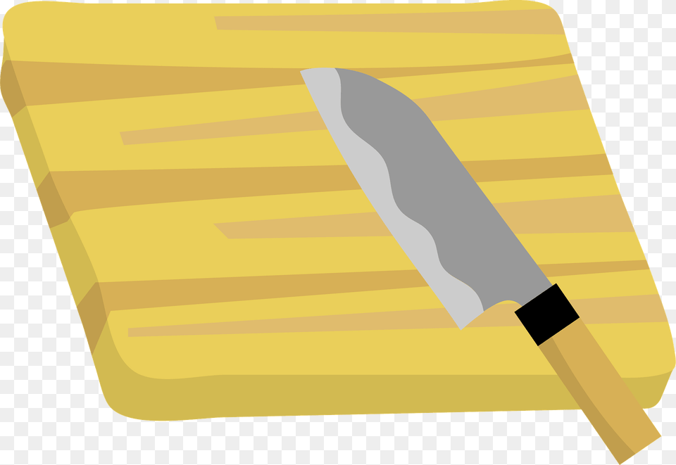 Cutting Board And Knife Clipart, Blade, Weapon, Food, Chopping Board Png Image
