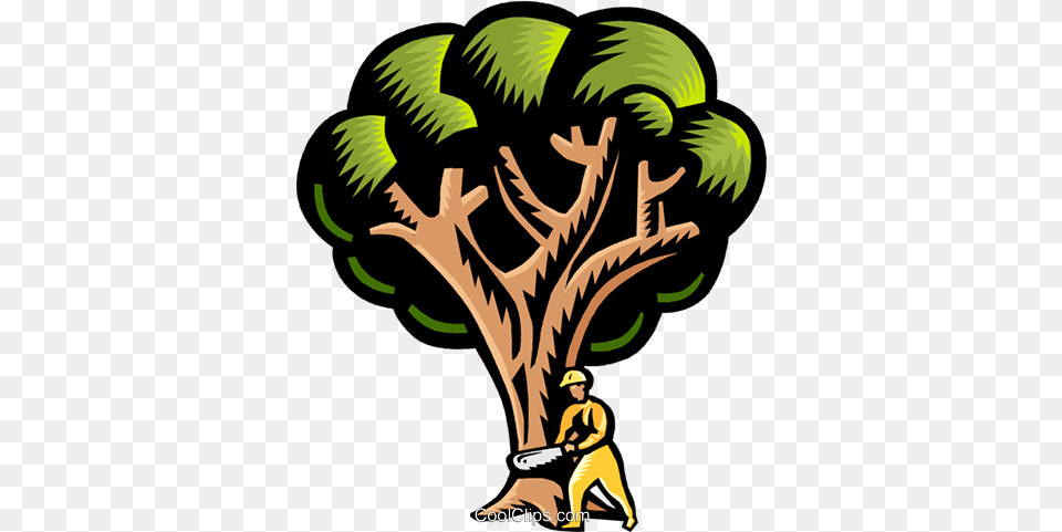 Cutting Down A Tree Royalty Vector Clip Art Clip Art, Adult, Female, Person, Woman Free Transparent Png
