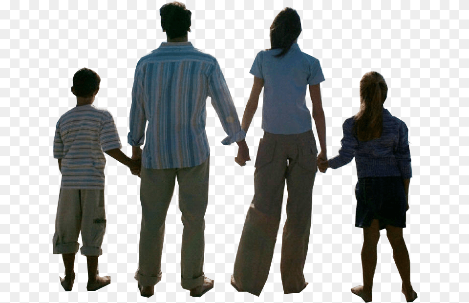 Cutting Out An Object Without Having Background Family Silhouette, Long Sleeve, Holding Hands, Hand, Pants Free Transparent Png