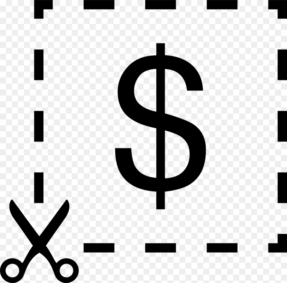 Cutting Out Dollar Symbol Scissors Icon, Text, Number Free Transparent Png