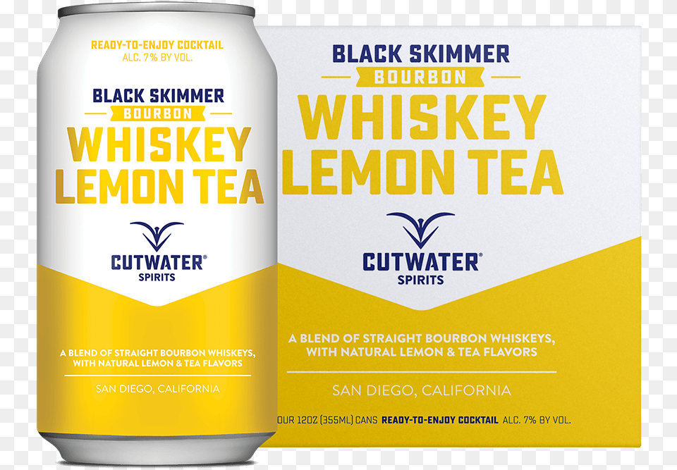 Cutwater Black Skimmer Whiskey Lemon Tea Beer, Advertisement, Alcohol, Beverage, Lager Free Png