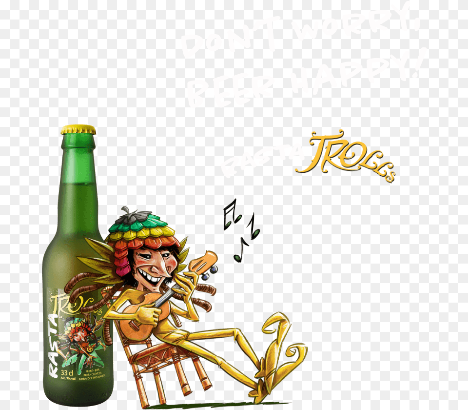 Cuvee Des Trolls Logo, Alcohol, Beer, Beverage, Beer Bottle Png Image