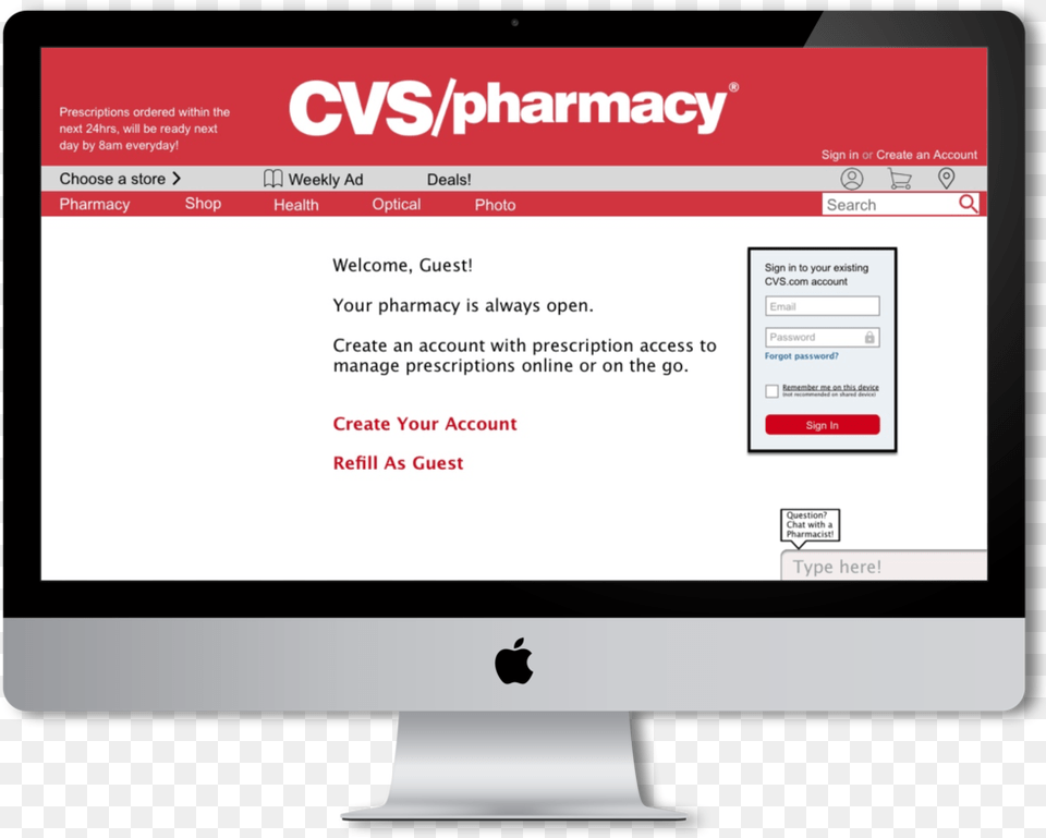 Cvs Imac Cvs Pharmacy, File, Webpage, Computer Hardware, Electronics Free Png Download