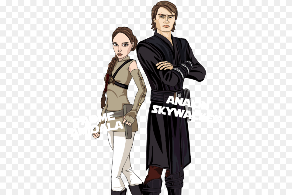 Cw Anakin And Padme Anakin And Padme Fan Art Star Wars Characters, Long Sleeve, Publication, Comics, Sleeve Free Transparent Png