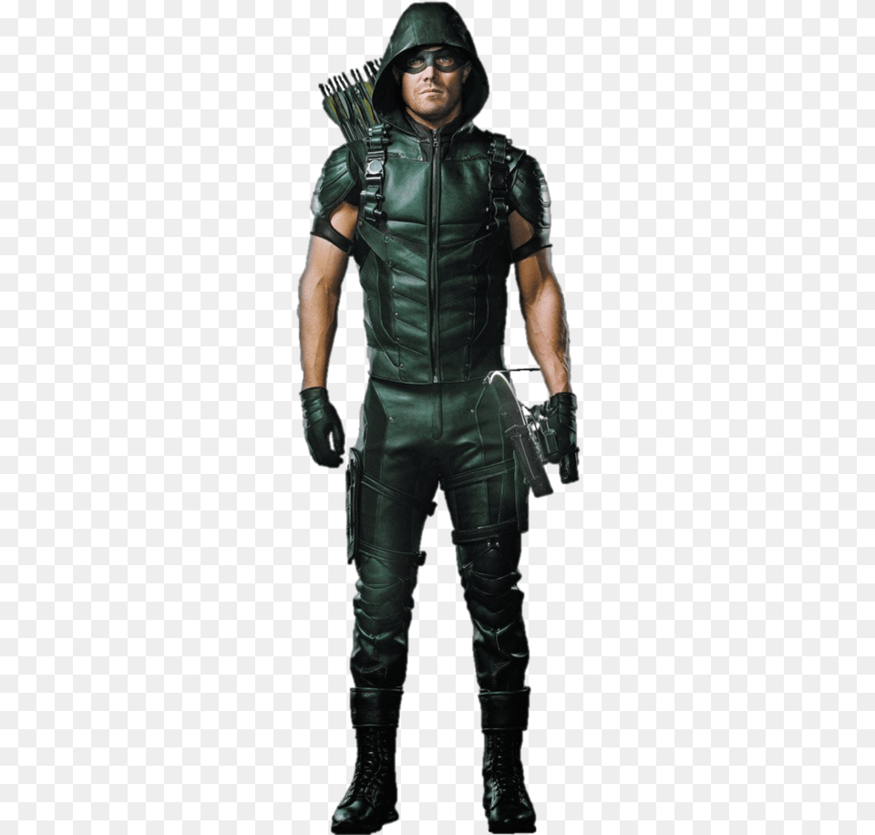 Cw Green Arrow Arrow Oliver Queen Transparent, Adult, Man, Person, Costume Free Png
