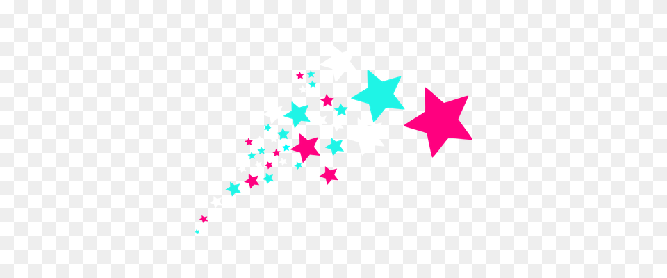 Cyan And Purple Shooting Stars Transparent, Star Symbol, Symbol Free Png