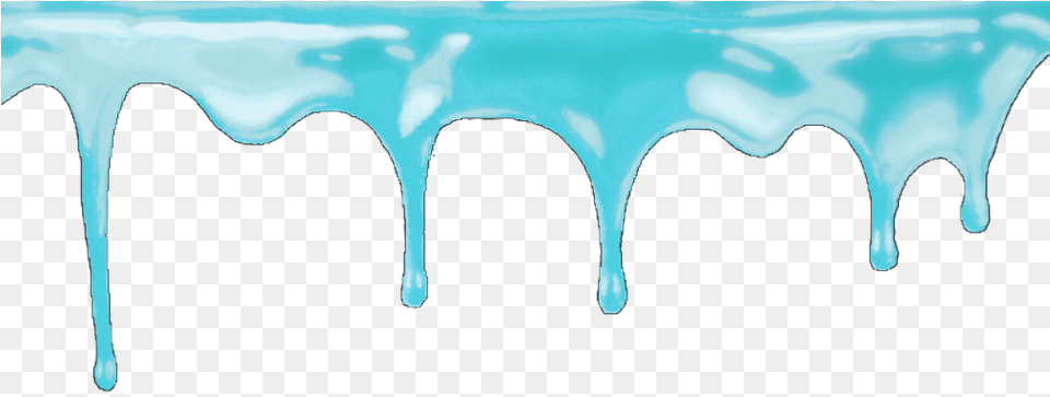 Cyan Blue Border Edging Frame Teal Paint Dripping Blue Paint Drip, Ice, Nature, Outdoors, Snow Free Transparent Png