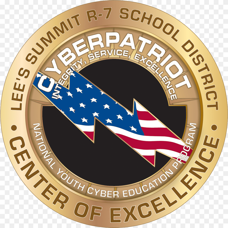 Cyber Patriot, Gold, Badge, Logo, Symbol Png Image