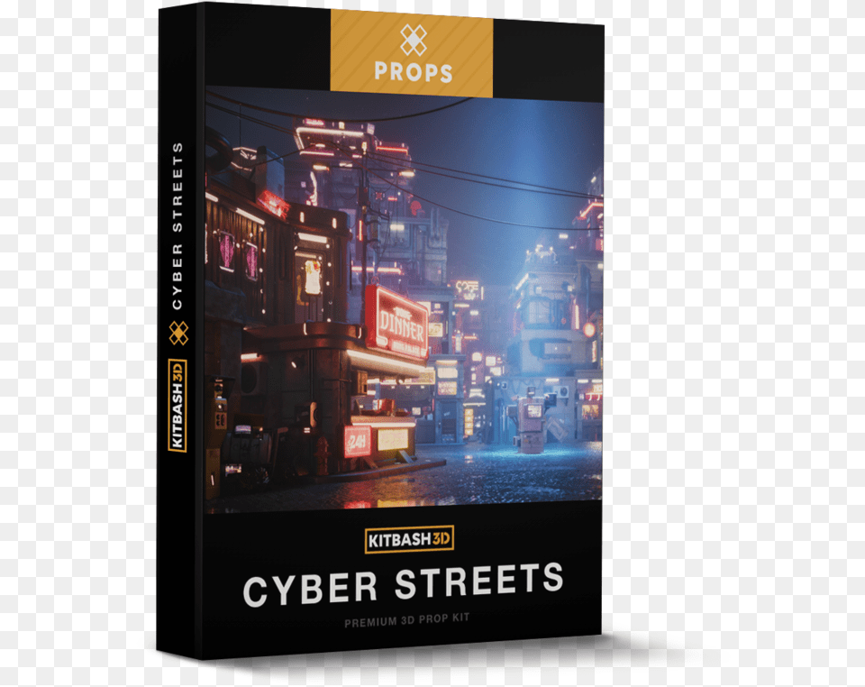 Cyber Streetssrcset Data Kitbash3d Models Props Roads, Advertisement, Poster, Urban, Metropolis Free Png
