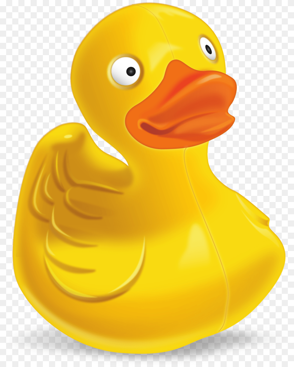 Cyberduck Icon Rubber Ducky In Water Clipart, Animal, Beak, Bird, Duck Free Transparent Png