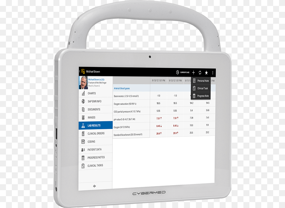 Cybermed T10c Medical Grade Tablet Medical Tablet Pc, Person, Electronics, Text, Computer Free Png