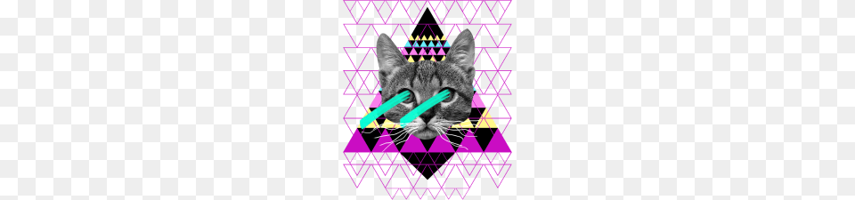 Cyberpunk Retro Collage Cat, Purple, Art, Graphics, Animal Free Png