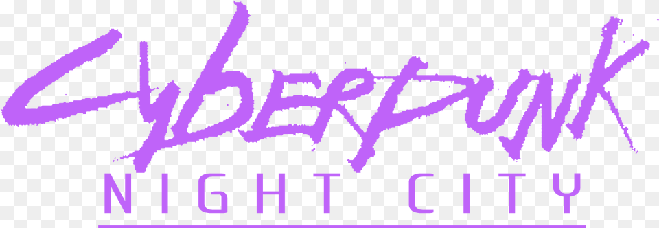 Cyberpunk Transparent Image Cyberpunk Night City Logo, Handwriting, Text, Person, Purple Free Png
