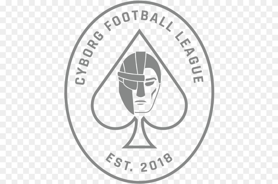 Cyborg Football League Inc Label, Logo, Emblem, Symbol, Face Free Transparent Png