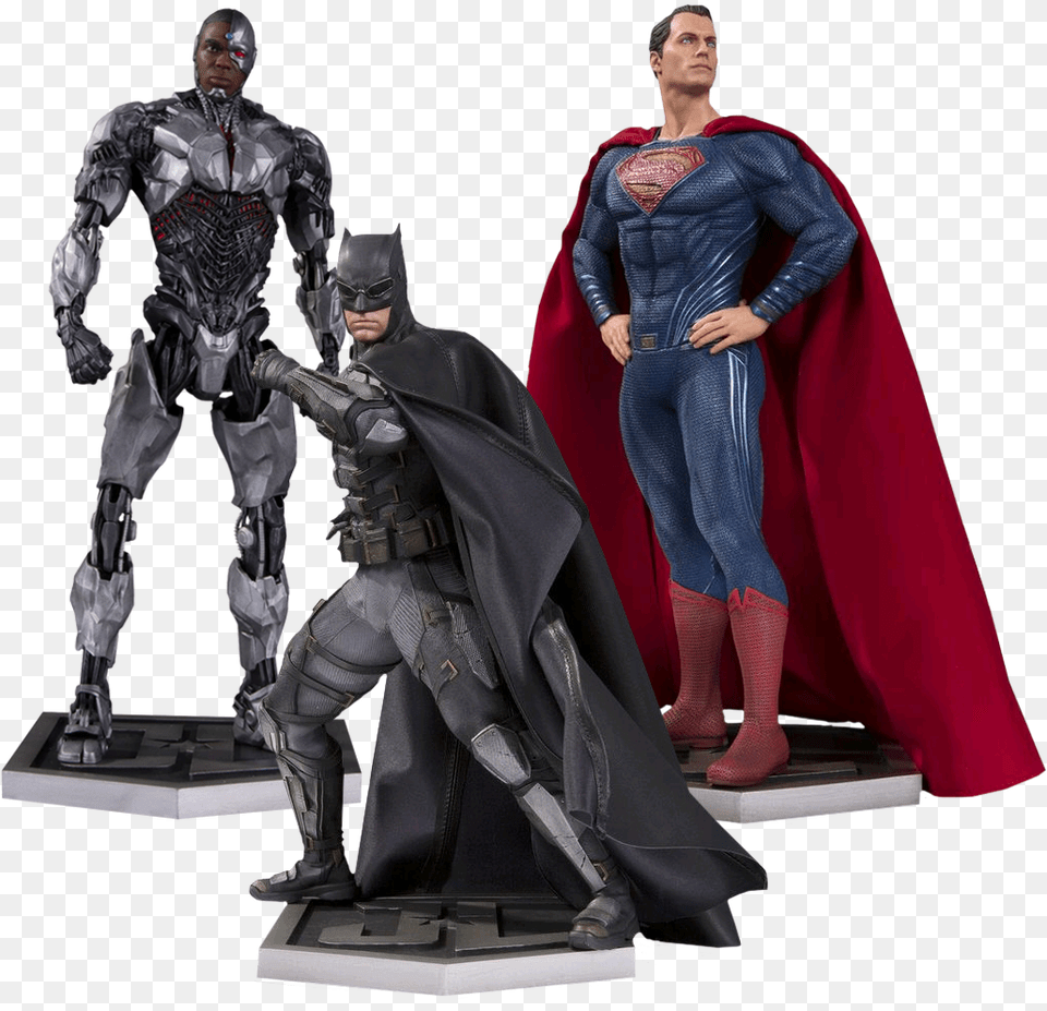 Cyborg Justice League 2017 Dc Collectibles Cyborg Statue, Batman, Adult, Male, Man Png Image
