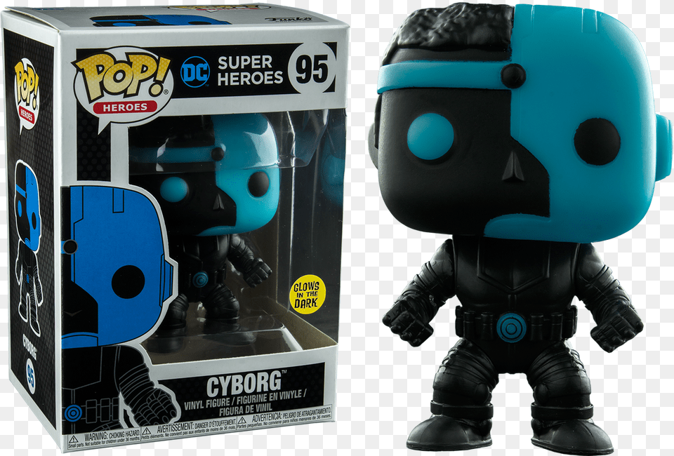 Cyborg Silhouette Glow Us Exclusive Pop Vinyl Figure Cyborg Glow In The Dark Pop, Robot, Toy, Helmet Free Transparent Png