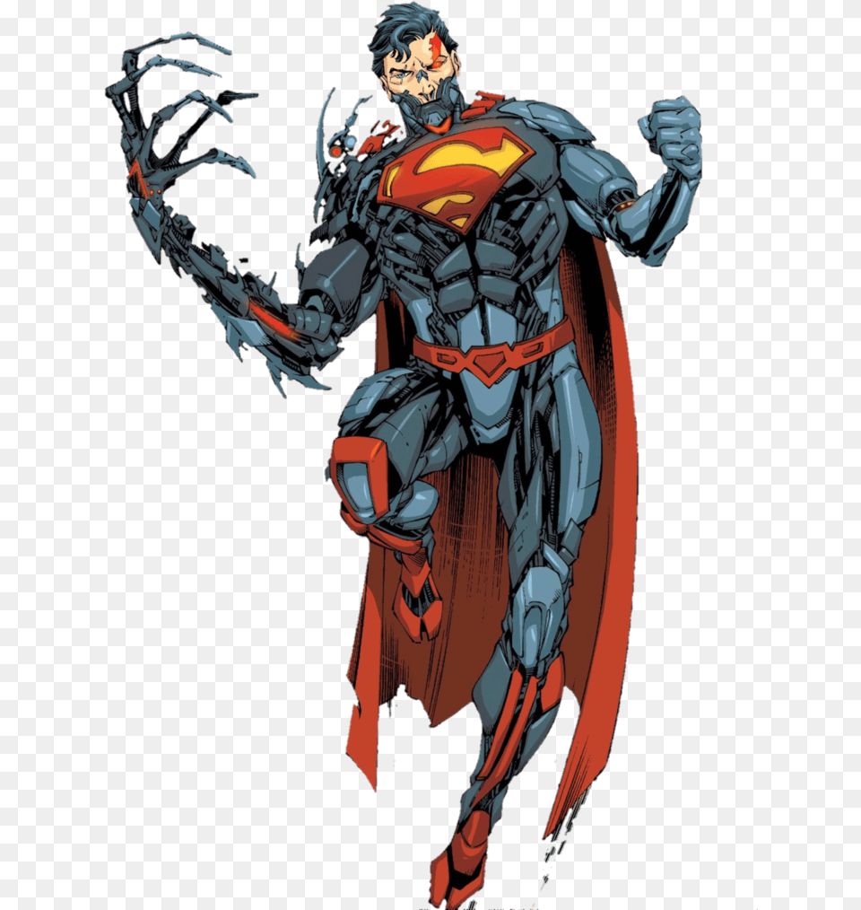 Cyborg Superman By Mayantimegod New 52 Cyborg Superman, Adult, Male, Man, Person Free Png Download
