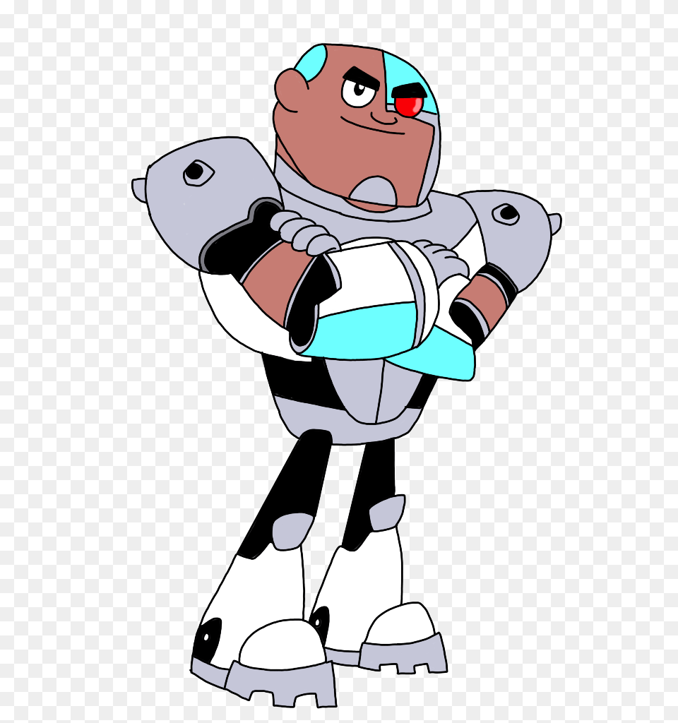 Cyborg Titans Go, Cartoon, Baby, Person, Face Png